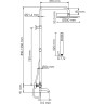 Душевой комплект с термостатическим смесителем WASSERKRAFT THERMO A288.160.217.BM A288.160.217.BM Thermo